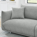 3 Seater 2 Seater Combination Sofa Modern Couch For Living Room Sofa,Solid Wood Frame And Stable Metal Legs, 4 Pillows, Sofa Furniture For Apartment Grey Polyester Wood Primary Living Space Pine