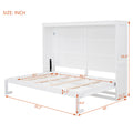 Queen Size Murphy Bed Wall Bed,White Queen White Plywood