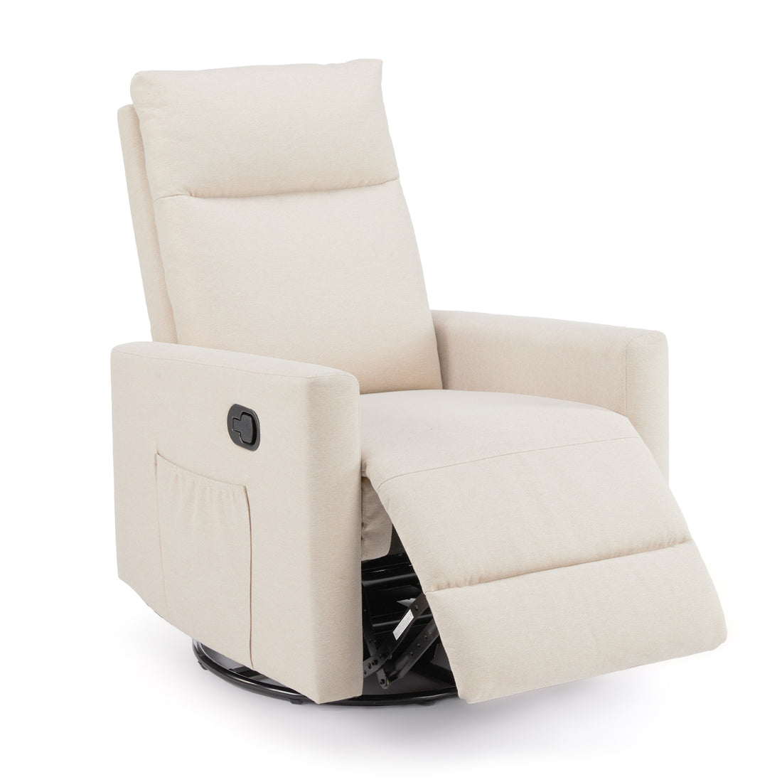 Manual Recliner Chair Winback Single Sofa,Beige Beige Fabric 1 Seat