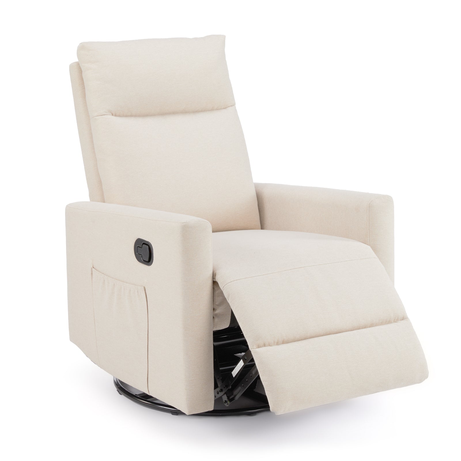 Manual Recliner Chair Winback Single Sofa,Beige Beige Fabric 1 Seat