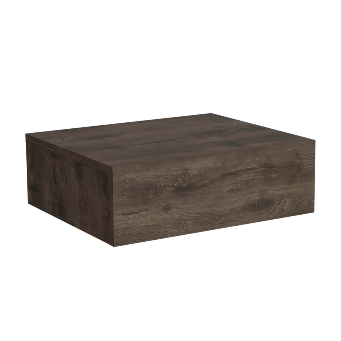 Milano Floating Nightstandend Table, Side Table Wall Mounted With Drawer Dark Brown Bedroom Brown Particle Board Particle Board