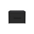 Boa Floating Nightstandend Table, Side Table Wall Mounted Single Drawer Design With Handle Black Bedroom Black Particle Board Particle Board