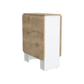 Gateleg Folding Table Space Saving With Compact Design, White Macadamia Living Room Multi Particle Board Particle Board