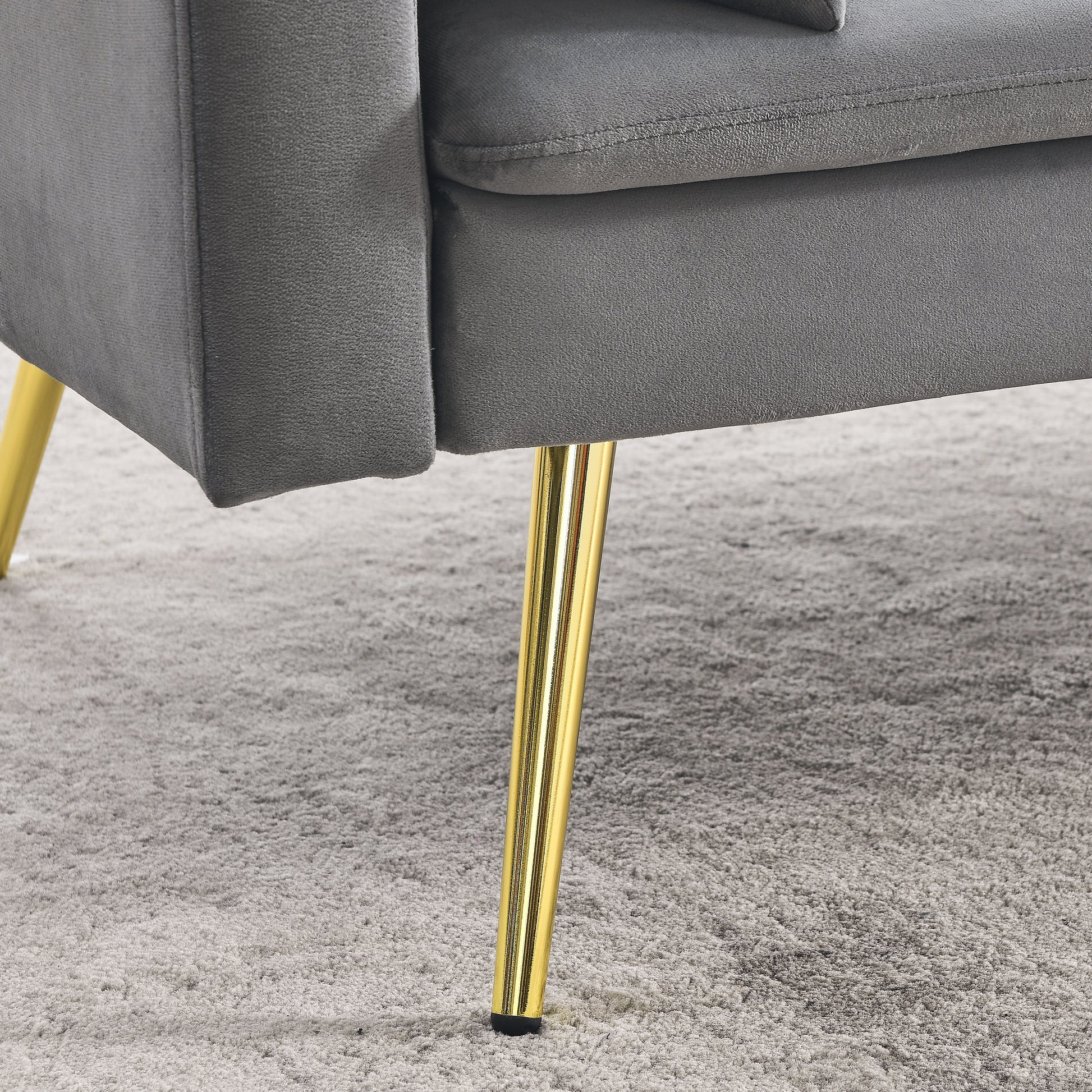 72.5" Convertible Sofa Bed, Adjustable Velvet Sofa Bed Velvet Folding Lounge Recliner Reversible Daybed Ideal For Bedroom With Two Pillows And Center Leg Grey Velvet