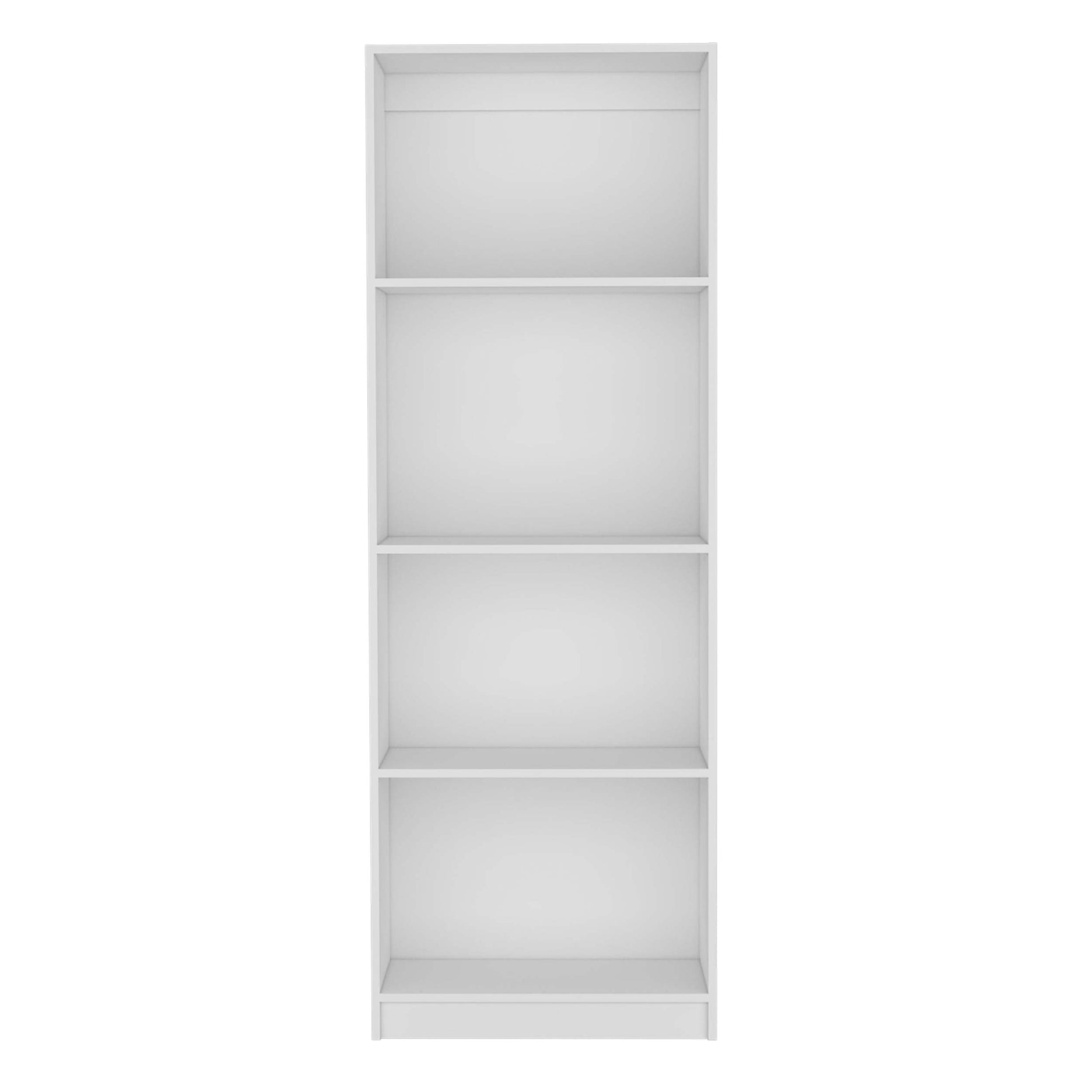 Home Bookcase With 4 Shelf Modern Display Unit For Books And Decor White Office White Office Particle Board Particle Board