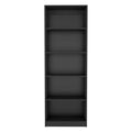 Home 4 Shelves Bookcase With Multi Tiered Storage Black Office Black Office Modern Particle Board Particle Board