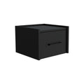 Boa Floating Nightstandend Table, Side Table Wall Mounted Single Drawer Design With Handle Black Bedroom Black Particle Board Particle Board