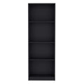 Home Bookcase With 4 Shelf Modern Display Unit For Books And Decor Black Office Black Particle Board Particle Board