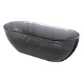 69 Inch Transparent Grey Solid Surface Bathtub For Bathroom Grey Oval Bathroom Oil Rubbed 61 69 In Soaking Center Solid Surface