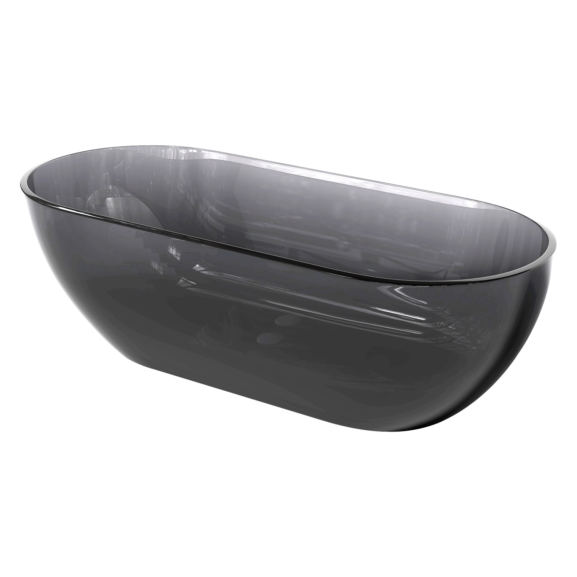 69 inch Transparent grey solid surface bathtub for grey-oval-bathroom-oil rubbed-61-69