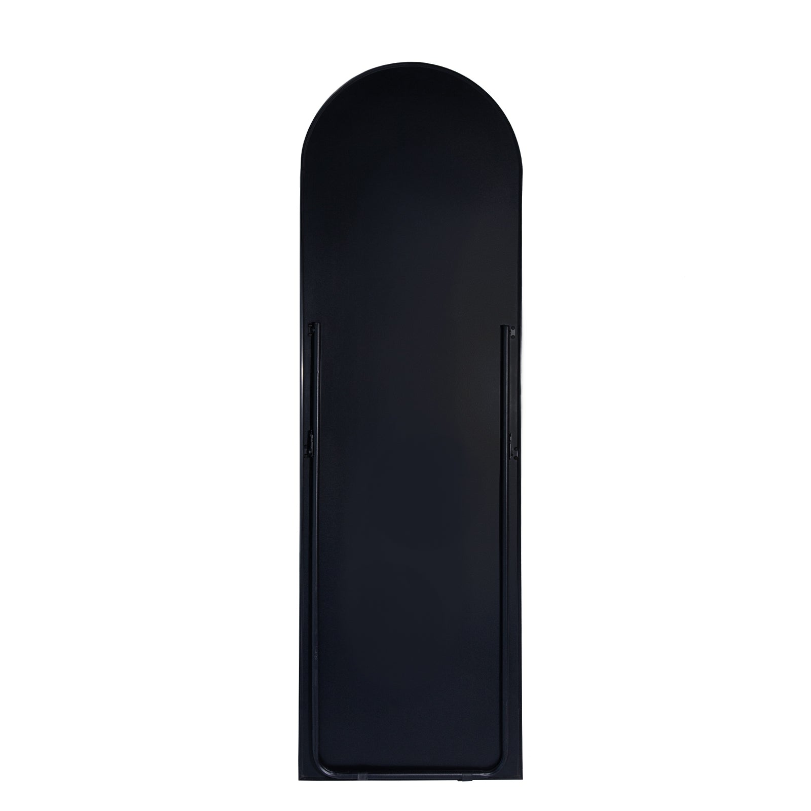 Black 71x27.5 inch metal arch stand full length mirror black-classic-mdf+glass-aluminium alloy