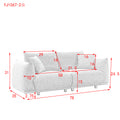 3 Seater 2 Seater Combination Sofa Modern Couch For Living Room Sofa,Solid Wood Frame And Stable Metal Legs, 4 Pillows, Sofa Furniture For Apartment Grey Polyester Wood Primary Living Space Pine