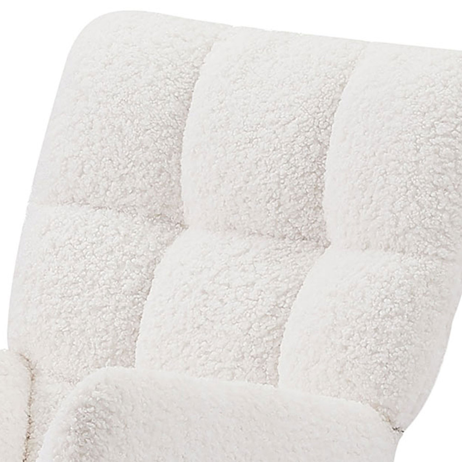 Nursery Rocking Chair Armchair For Mom And Baby Modern Glider Chair With Soft Seat And High Backrest For Nursery Living Room Bedroom Balcony Offices Offwhite Off White Foam Boucle