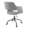 Margarite Contemporary Adjustable Office Chair in grey-fabric