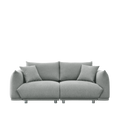 78.8'' Modern Couch For Living Room Sofa,Solid Wood Frame And Stable Metal Legs, 2 Pillows, Sofa Furniture For Apartment Grey Polyester Wood Primary Living Space Foam Fabric 2 Seat