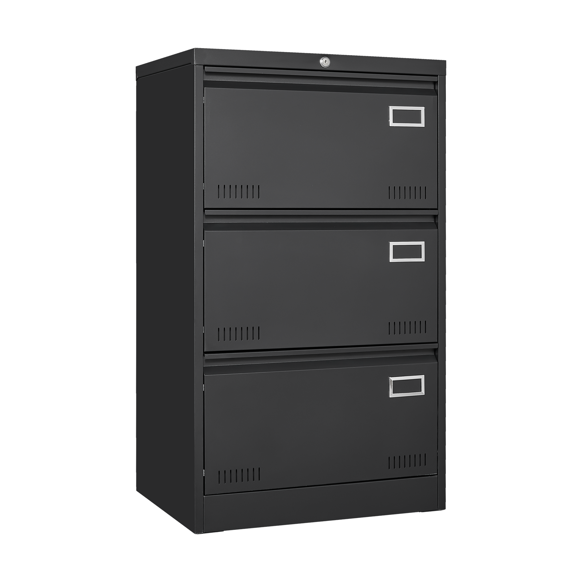 Filing Cabinet Lateral File Cabinet 3 Drawer, Blcak Locking Metal File Cabinets Three Drawer, Office Filing Cabinet With Lock Drawers For Home Office Legal Letter A4 F4 Filing Cabinets 3 4 Drawers Black Office Drawers Included Metal