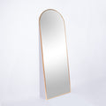 Gold 63X20 Inch Metal Arch Stand Full Length Mirror Gold Classic Mdf Glass Aluminium Alloy