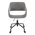 Margarite Contemporary Adjustable Office Chair in grey-fabric