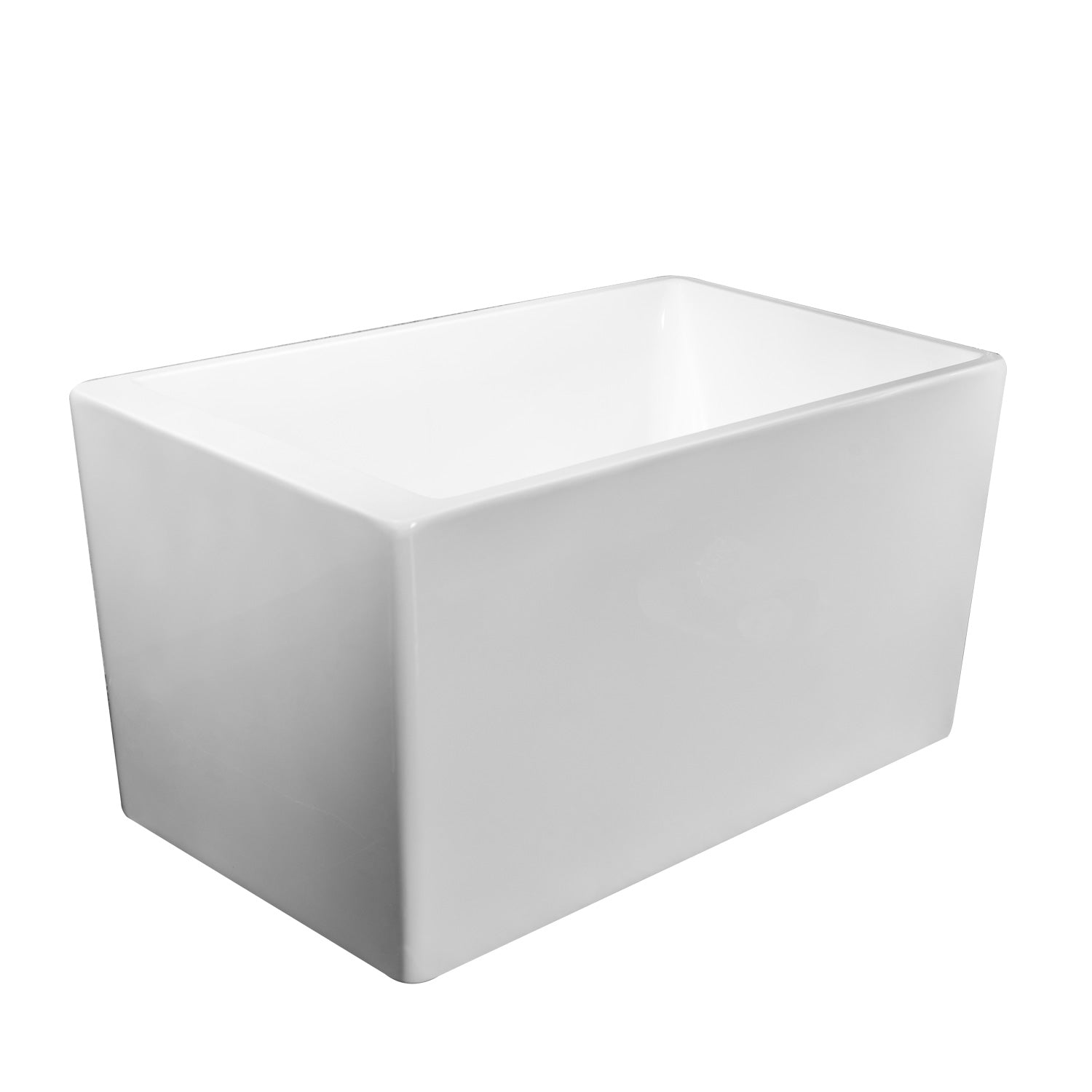 Freestanding Acrylic Flatbottom Soaking Tub Bathtub In White White Acrylic