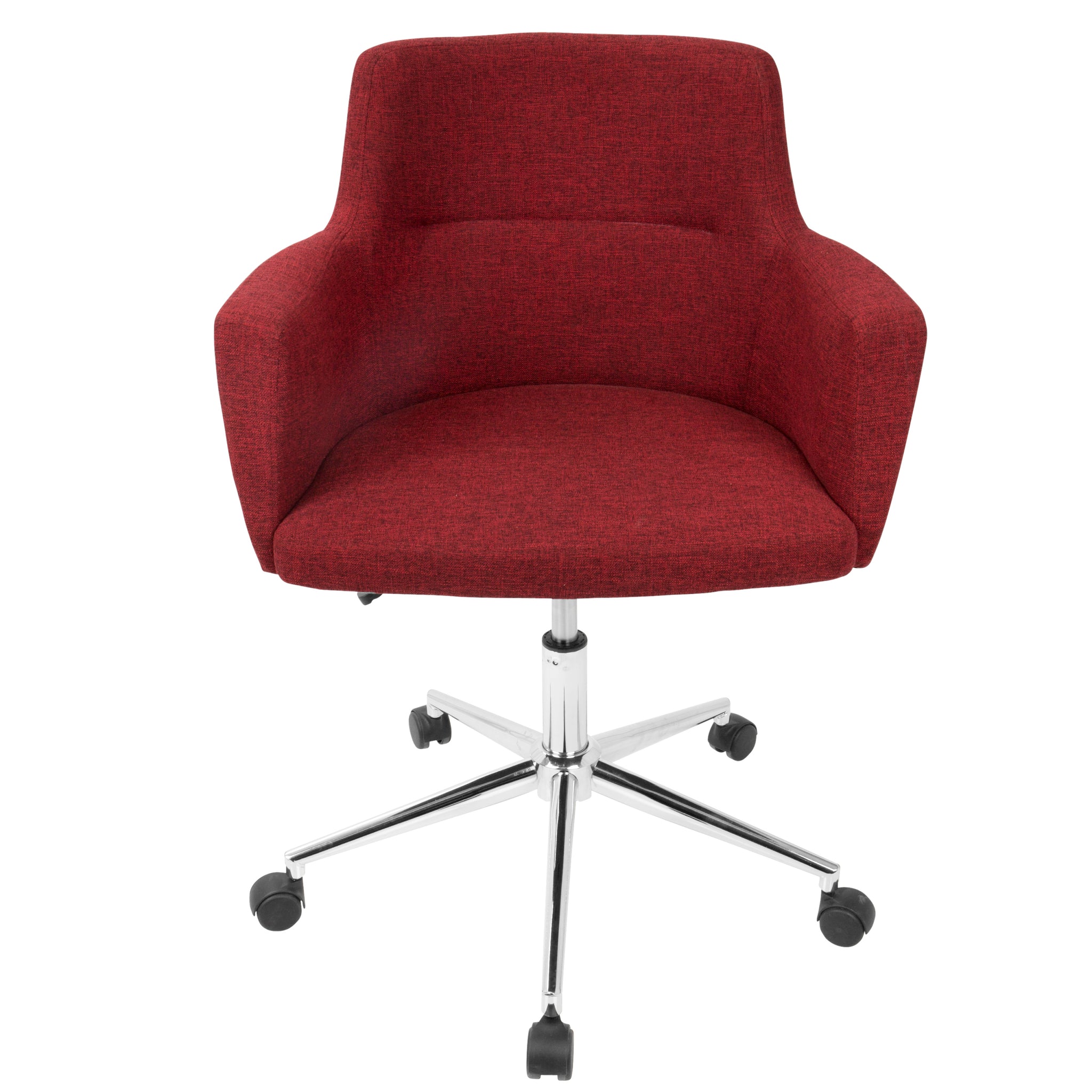 Andrew Contemporary Adjustable Office Chair in Red by red-fabric