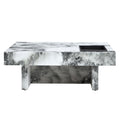 A Modern And Practical Coffee Table, Black And White In Imitation Marble Pattern, Made Of Mdf Material. The Fusion Of Elegance And Natural Fashion 31.4
