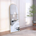 Gold 63X20 Inch Metal Arch Stand Full Length Mirror Gold Classic Mdf Glass Aluminium Alloy