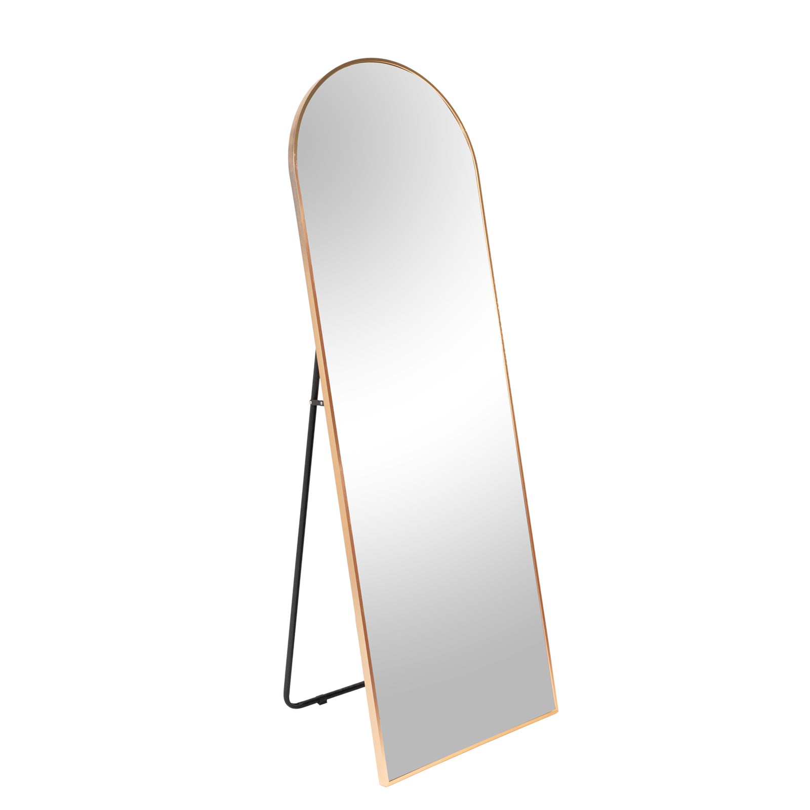 Gold 63X20 Inch Metal Arch Stand Full Length Mirror Gold Classic Mdf Glass Aluminium Alloy