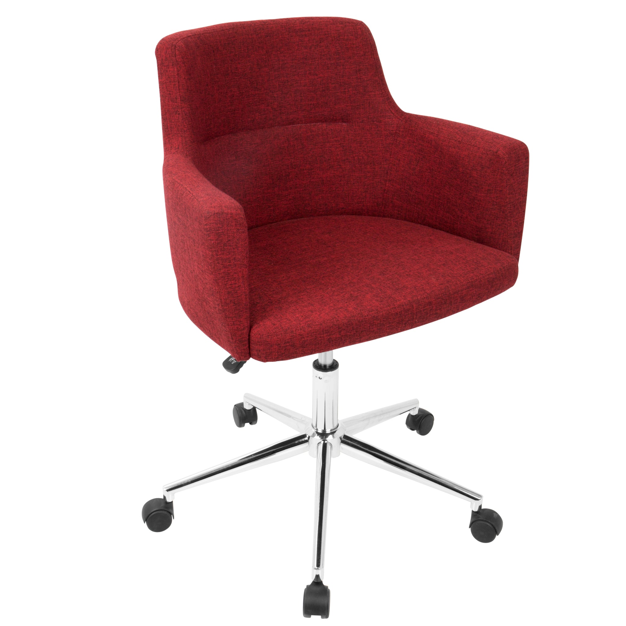 Andrew Contemporary Adjustable Office Chair in Red by red-fabric