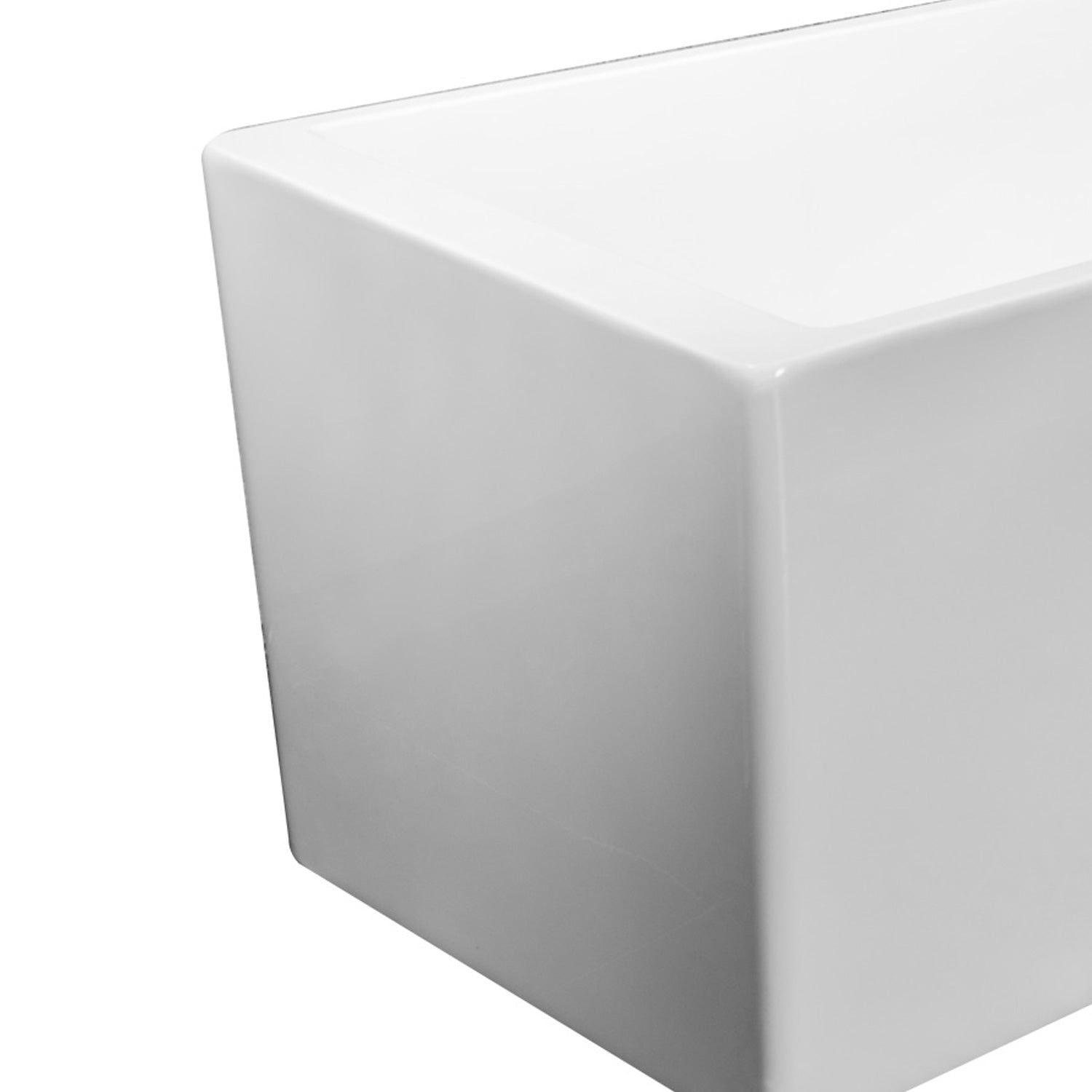 Freestanding Acrylic Flatbottom Soaking Tub Bathtub In White White Acrylic