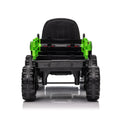 Ride On Tractor With Trailer,12V Battery Powered Electric Tractor Toy W Remote Control,Electric Car For Kids,Three Speed Adjustable,Power Display, Usb,Mp3 ,Bluetooth,Led Light,Two Point Safety Belt Green Polypropylene