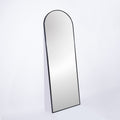 Black 71X31.5 Inch Metal Arch Stand Full Length Mirror Black Classic Mdf Glass Aluminium Alloy