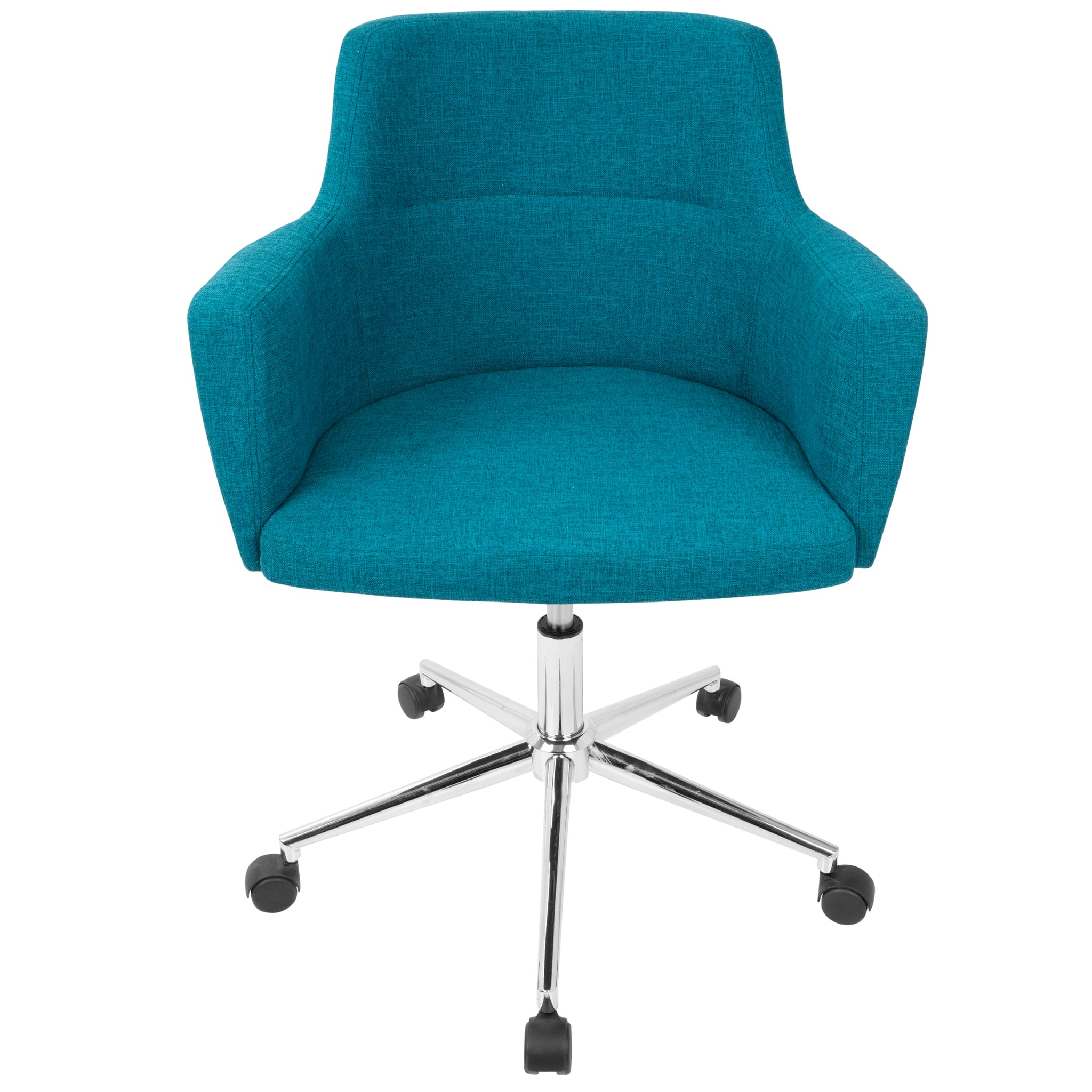 Andrew Contemporary Adjustable Office Chair in Teal by teal-fabric