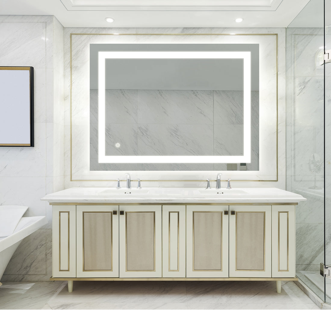 32x24 inch Bathroom Led Classy Vanity Mirror with High silver-glass