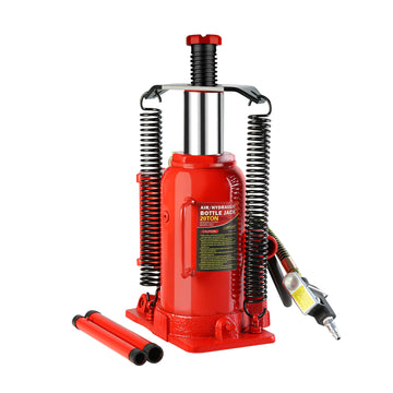 20 Ton Air Hydraulic Bottle Jack, With Manual Hand Pump Used For The Maintenance Of Automobiles, Agricultural Vehicles, Heavy Trucks, Mobile Machinery, And Heavy Equipment Red Steel