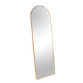 Gold 71X27.5 Inch Metal Arch Stand Full Length Mirror Gold Classic Mdf Glass Aluminium Alloy