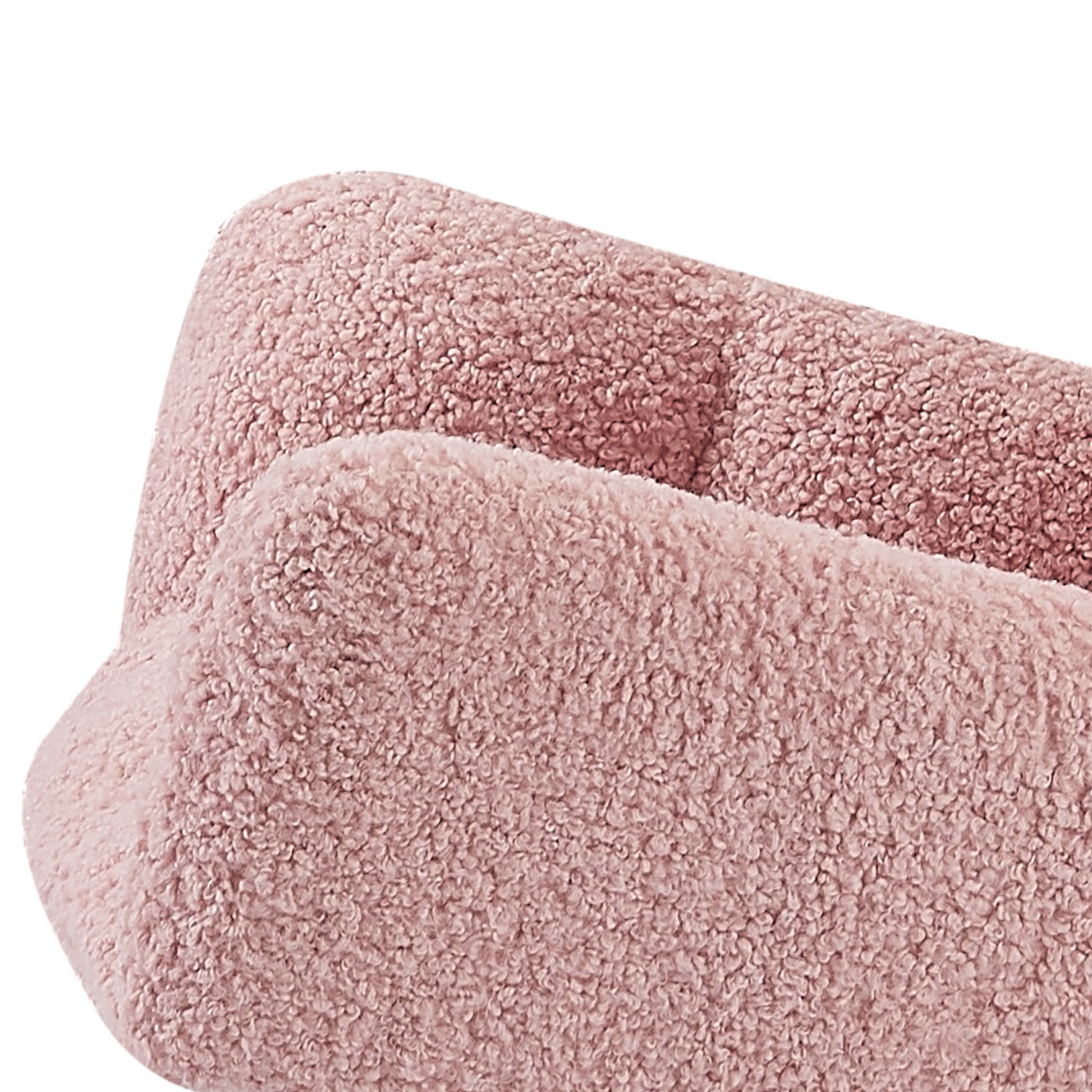 Rocking Chair, Leisure Sofa Glider Chair, Comfy Upholstered Lounge Chair With High Backrest, For Nursing Baby, Reading, Napping Pink Pink Foam Boucle