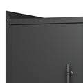 2 Door Tool Cabinets For Garage, Lockable Garage Storage Cabinet, Locking Metal Storage Cabinet With Wheels, Rolling Tool Chest, Assembly Required H34*W30.3*D18 Square 1 2 Shelves Powder Coated Black Office Adjustable Shelves American Traditional Steel