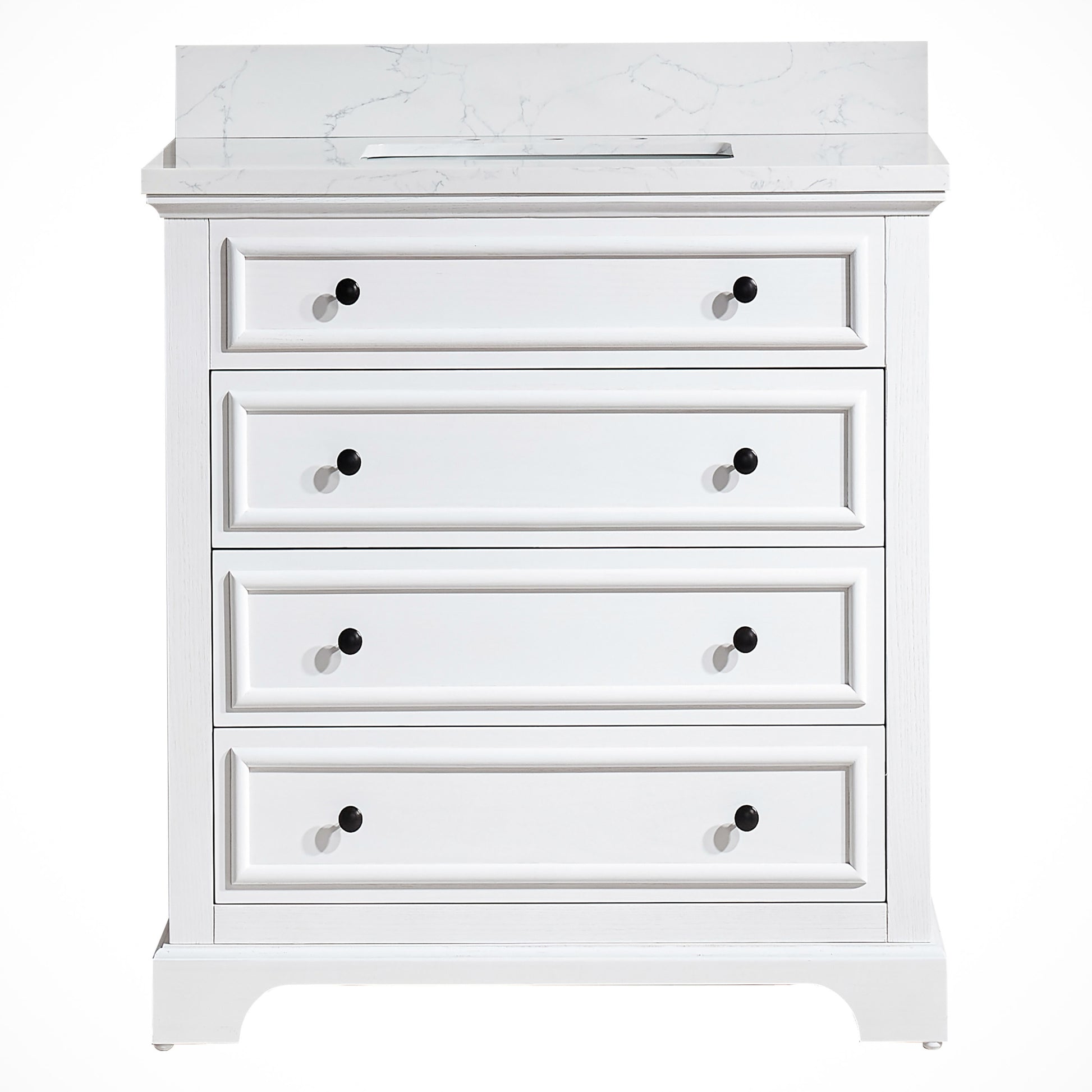 36'' Freestanding Single Bathroom Vanity with Marble 3-white-soft close