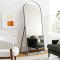 Silver 63X20 Inch Metal Arch Stand Full Length Mirror Silver Classic Mdf Glass Aluminium Alloy