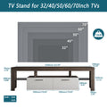 20 Minutes Quick Assembly Brown Simple Modern Tv Stand With The Toughened Glass Shelf Floor Cabinet Floor Tv Wall Cabinet Brown Whitetv Bracket With Led Color Changing Lights For Living Room Brown White Primary Living Space 60 69 Inches 60 69 Inches