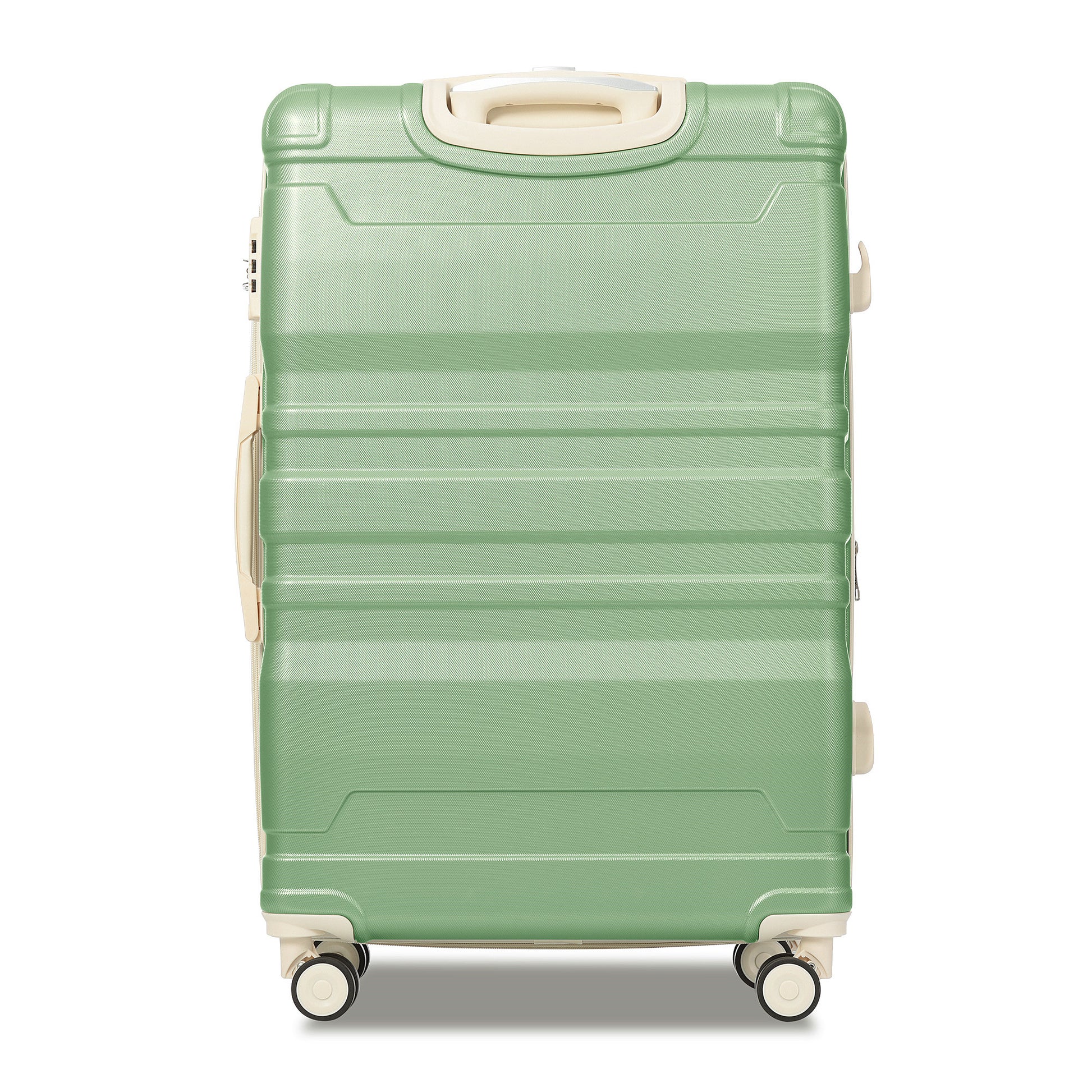 Luggage Sets Model Expandable Abs Hardshell 3Pcs Clearance Luggage Hardside Lightweight Durable Suitcase Sets Spinner Wheels Suitcase With Tsa Lock 20''24''28'' Grass Green And Beige Green Abs