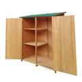 Xwt011 Wooden Shed Natural For Backyard Garden Big Tool Storage Flat Roof Tool Room 63.58