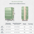 Luggage Sets Model Expandable Abs Hardshell 3Pcs Clearance Luggage Hardside Lightweight Durable Suitcase Sets Spinner Wheels Suitcase With Tsa Lock 20''24''28'' Grass Green And Beige Green Abs