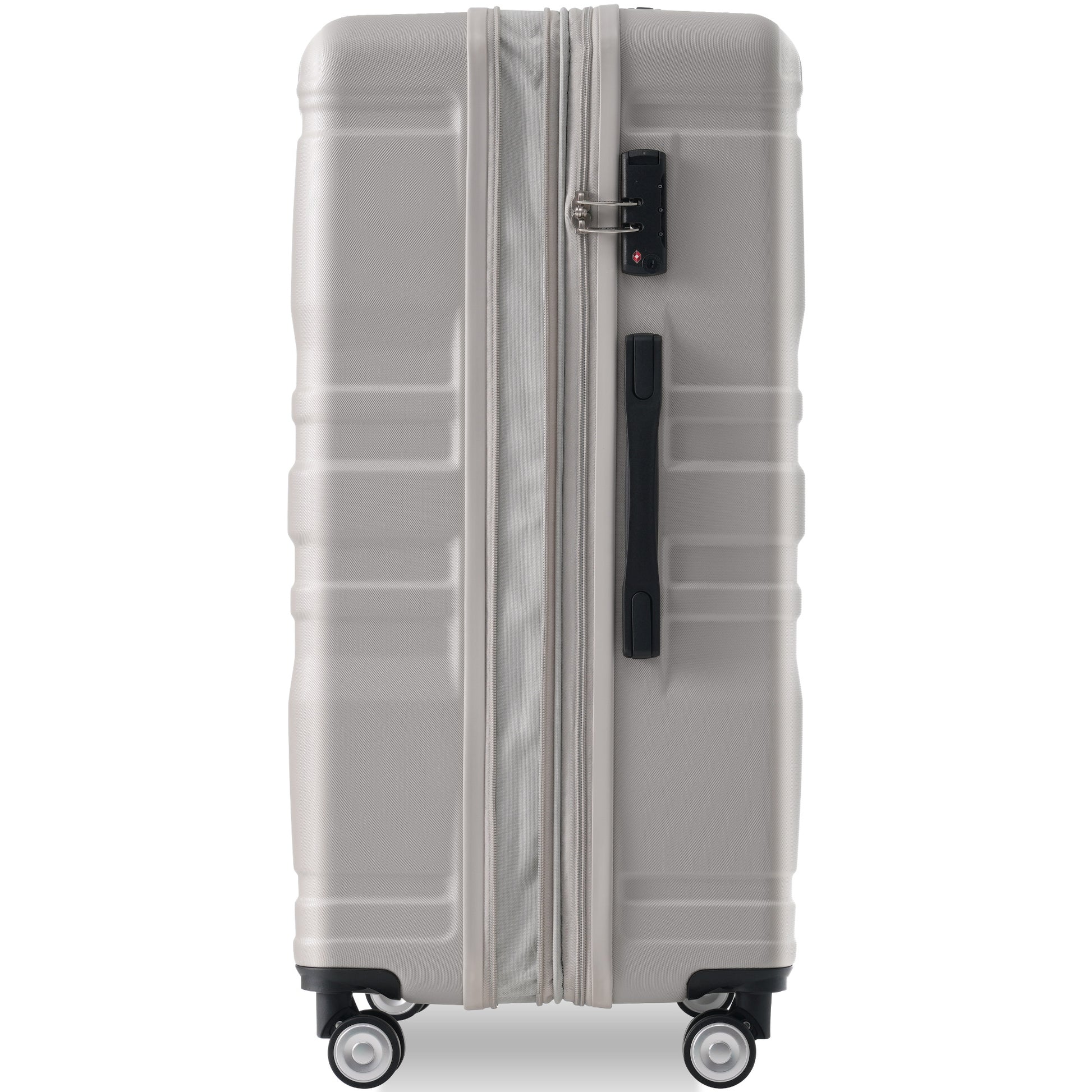 Luggage Sets Model Expandable Abs Hardshell 3Pcs Clearance Luggage Hardside Lightweight Durable Suitcase Sets Spinner Wheels Suitcase With Tsa Lock 20''24''28'' Light Grey Dark Gray Abs