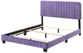 Lodi G0502 Qb Up Queen Bedpurple Purple Foam Velvet