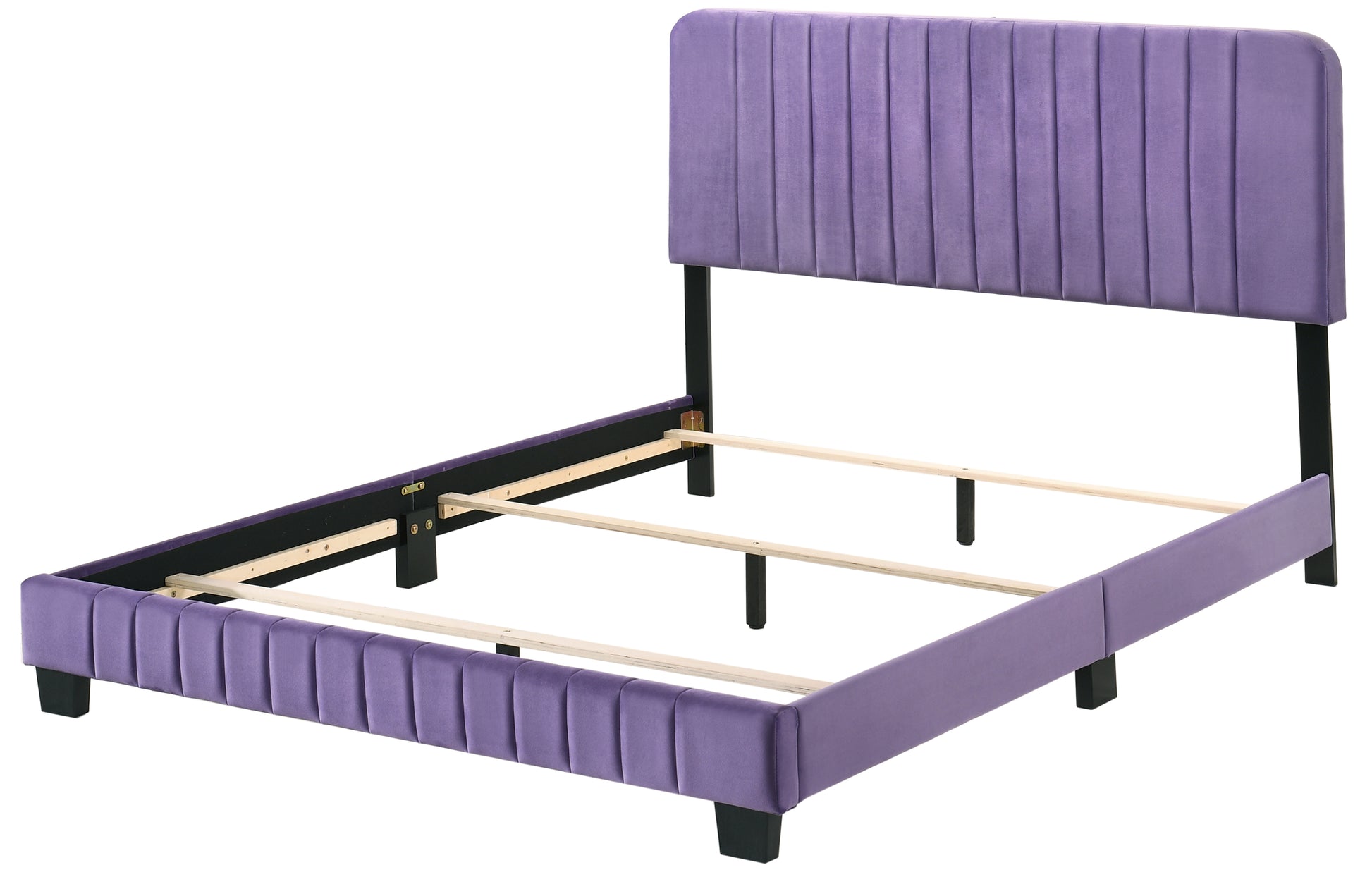 Lodi G0502 Qb Up Queen Bedpurple Purple Foam Velvet