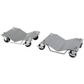 Tire Car Wheel Dolly Dollies Skate Auto Repair Slide Capacity 4Pcs 6000Lbs Silver Steel