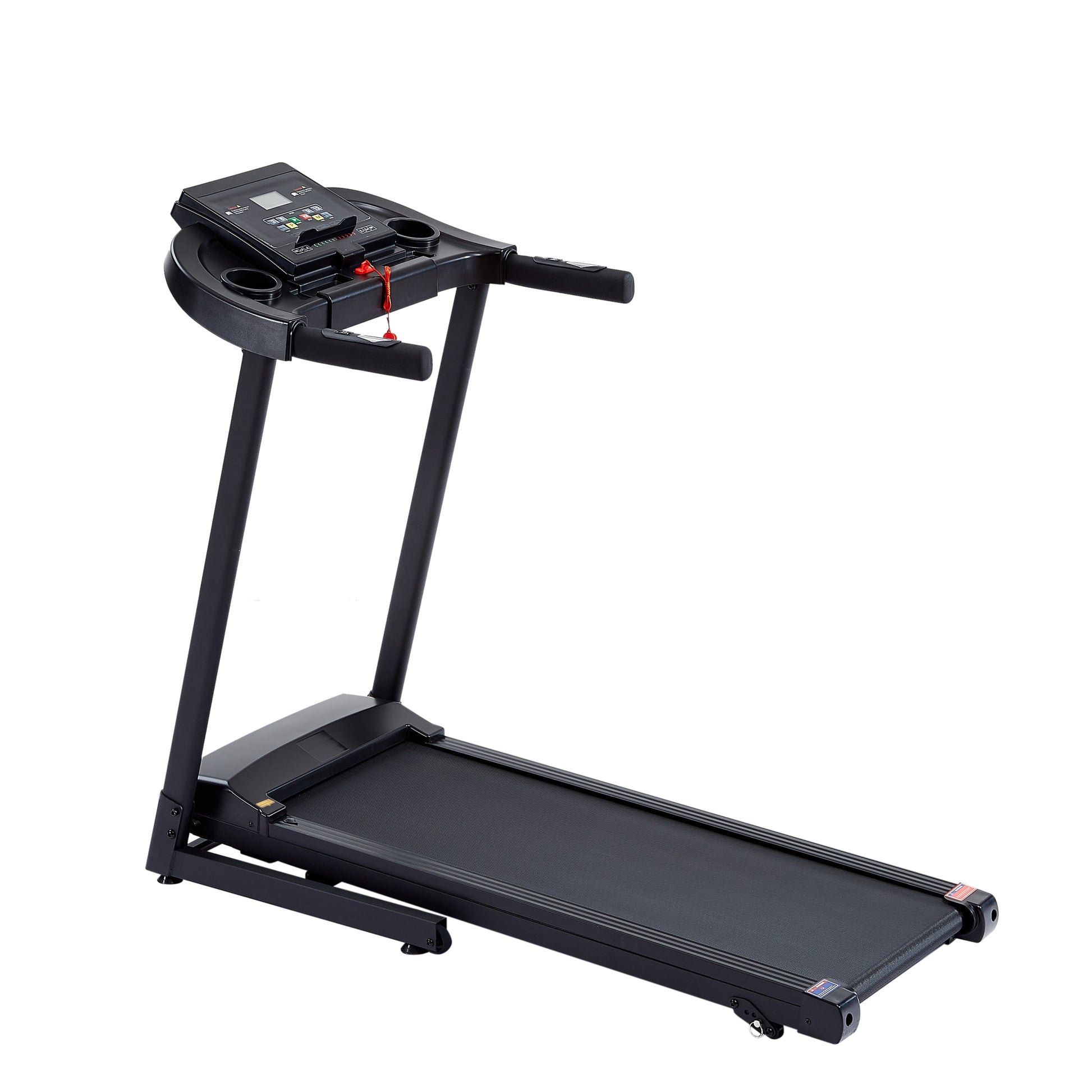 Treadmills 2.5 Hp Hydraulic Folding Removable Treadmill With 3 Speed Incline Adjustment, 12 Preset Programs, 3 Countdown Modes, Heart Rate, Bluetooth And More, Suitable For Home And Gym Use Black Steel