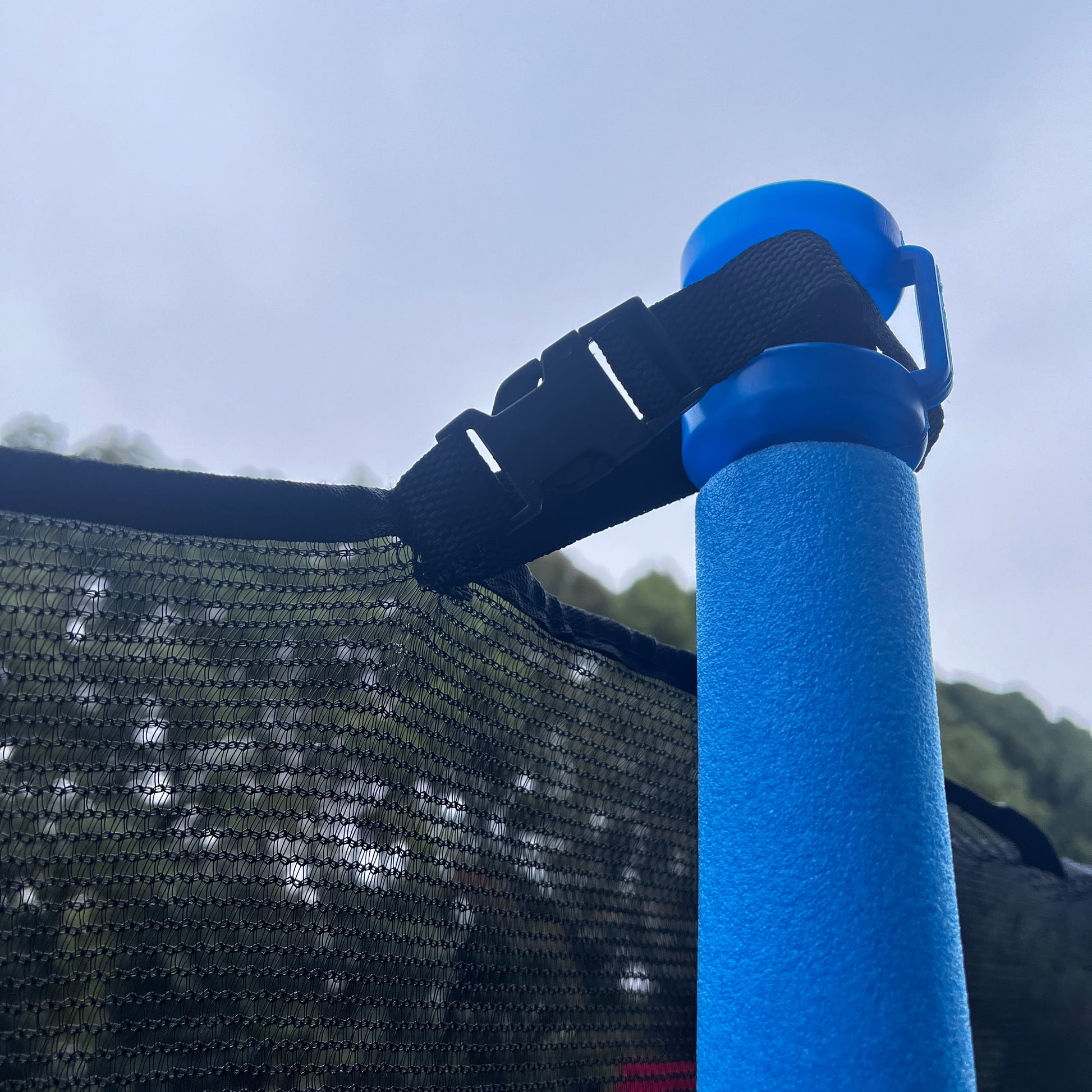 14 Ft Trampoline Inside Safety Net With Basketball Hoop Blue Metal