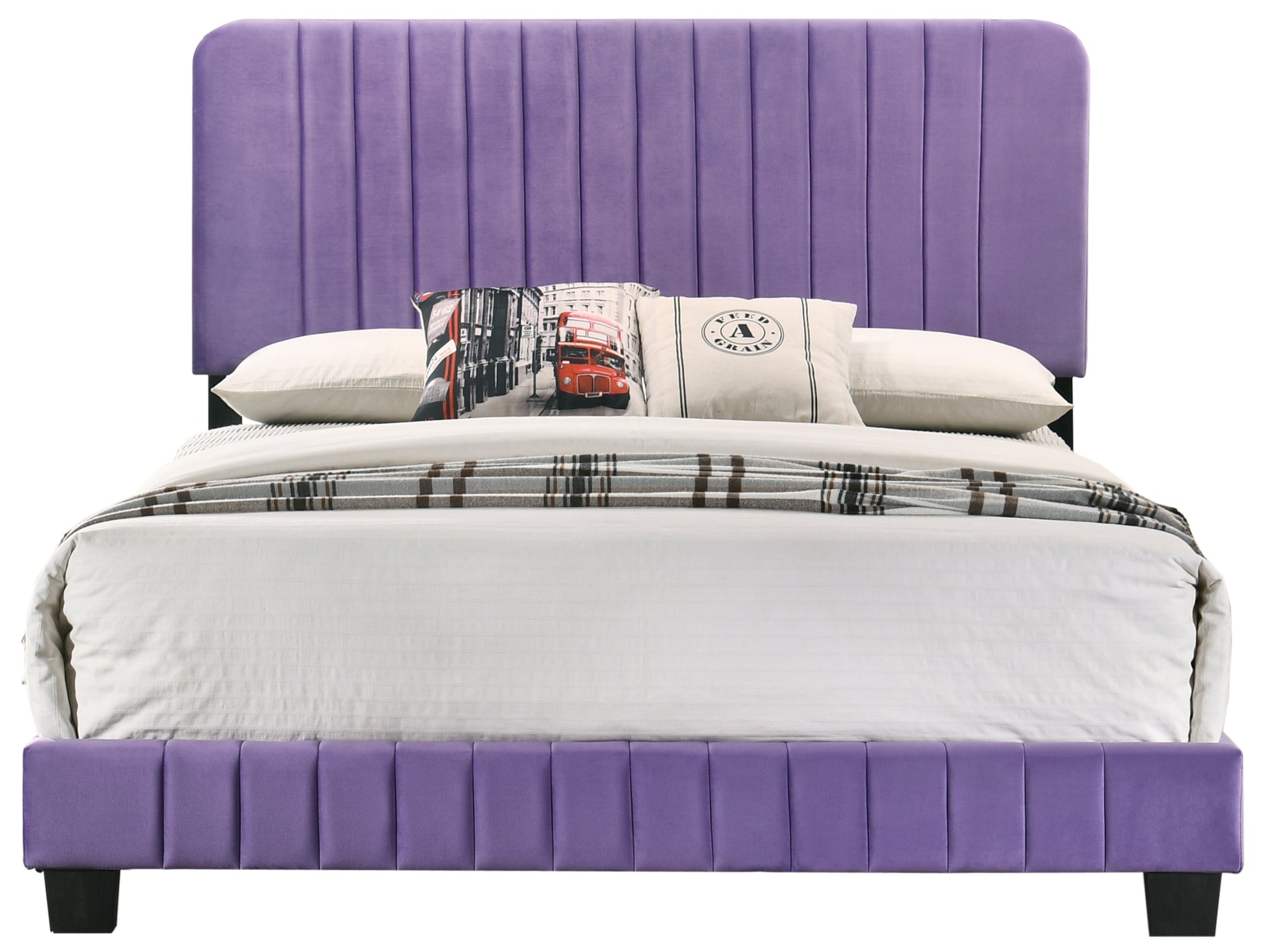 Lodi G0502 Fb Up Full Bedpurple Purple Foam Velvet